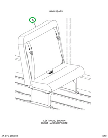2230695C92 Seat, Right Hand 3-pt 36 4leg