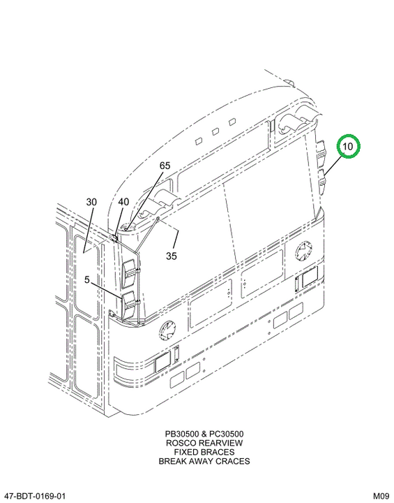 2231346C92 Mirror Assembly, Open View R H