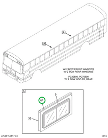 2231849C91 Panel Assembly Trim Window Cen