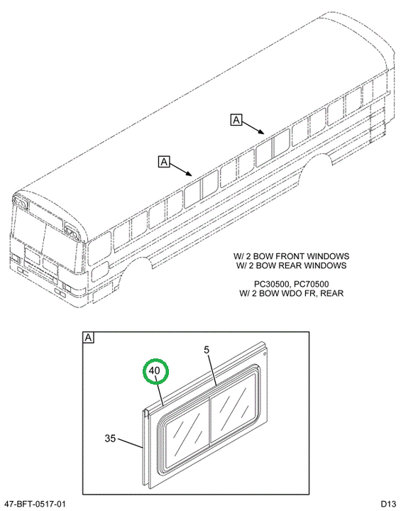 2231849C91 Panel Assembly Trim Window Cen