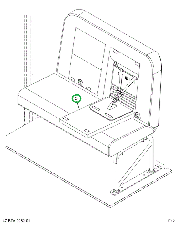 2232021C92 Seat, Left Hand Cr 39 2leg Wal