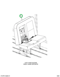 2232168C92 Seat, Right Hand Cr 39 6leg Tr