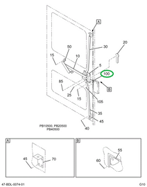 2232340C2 STRIKER, LATCH , EMERGENCY DOO