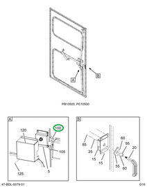 2232340C3 STRIKER, LATCH, BUS BODY , EME