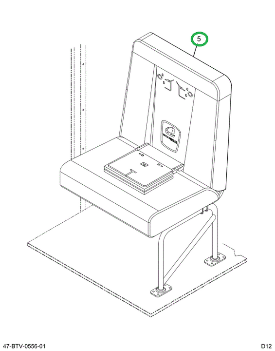 2232388C92 Seat, Right Hand Cr 30 2leg Wa
