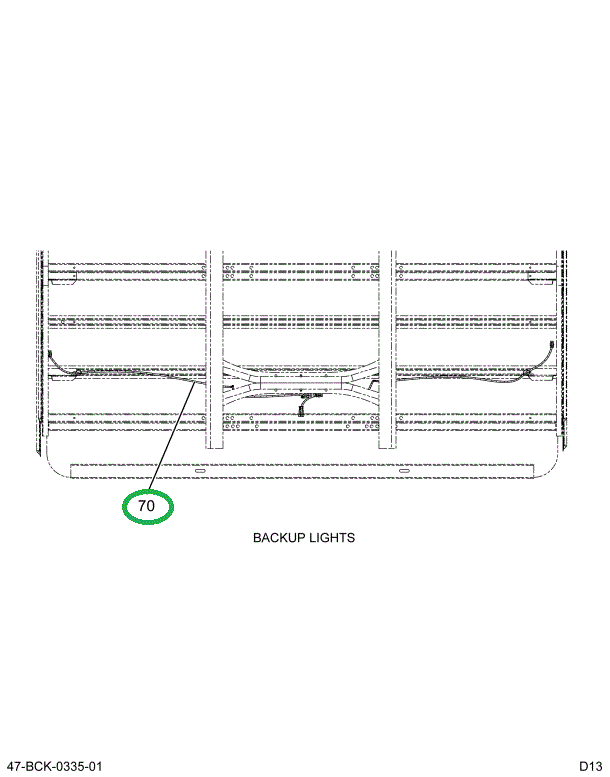 2232667C91 Harness, Backup Alarm, 218 In.