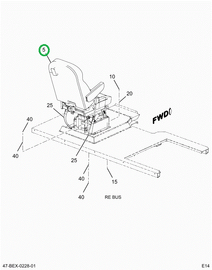2233282C92 Seat 42 Vnl Bn W/ci W/or Bt Wi