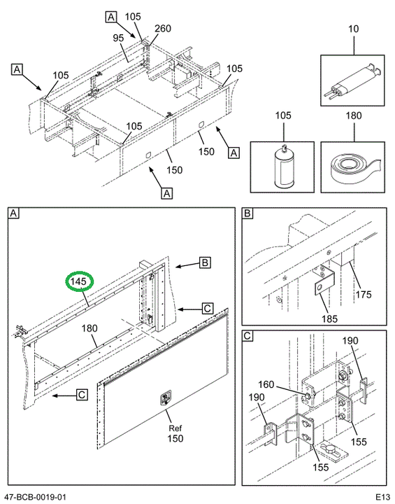 2233495C94 FRAME, DOOR , ASSY PT LUGG BOX