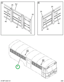 2233759C94 WINDOW, PASS SPLIT SASH , ASSY