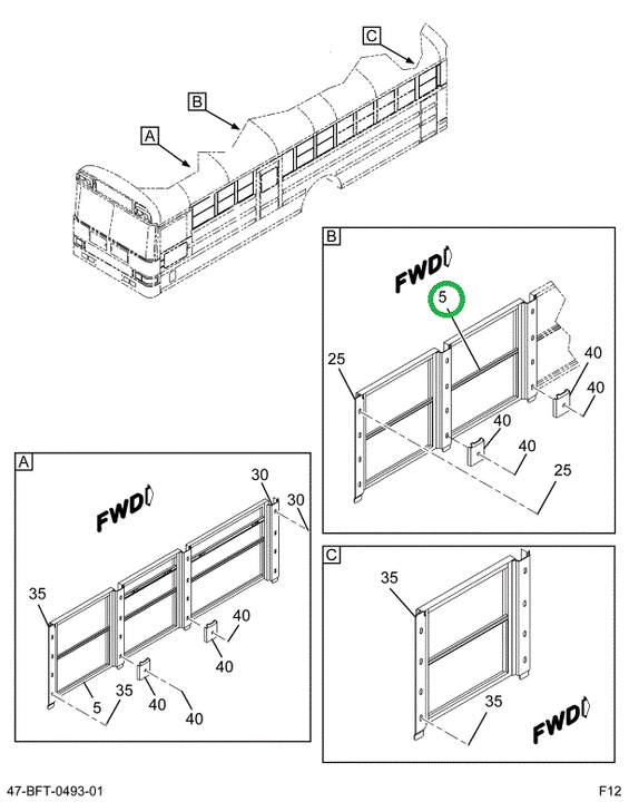 2233799C95 Window Pass Split Sash Bus Bod