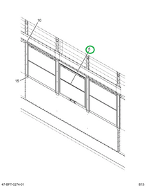 2233808C92 WINDOW, PASS KICK OUT , ASSY V