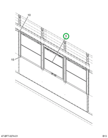 2233815C92 WINDOW, PASS KICK OUT , ASSY V