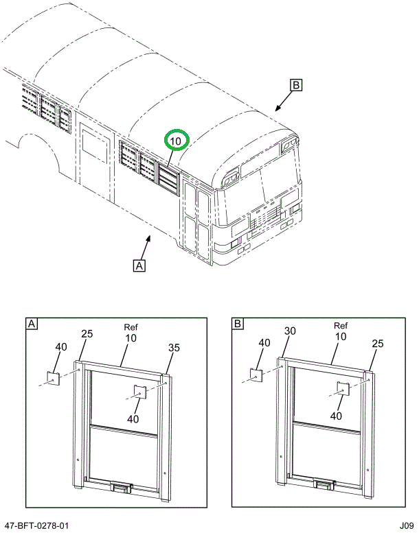 2233841C94 WINDOW, PASS SPLIT SASH , ASSY