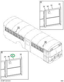 2233842C94 WINDOW, PASS SPLIT SASH , ASSY