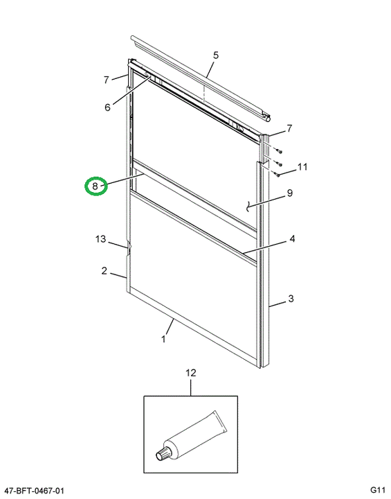 2234034C3 EXTRUSION  ALUMINUM  WDO SLIDI