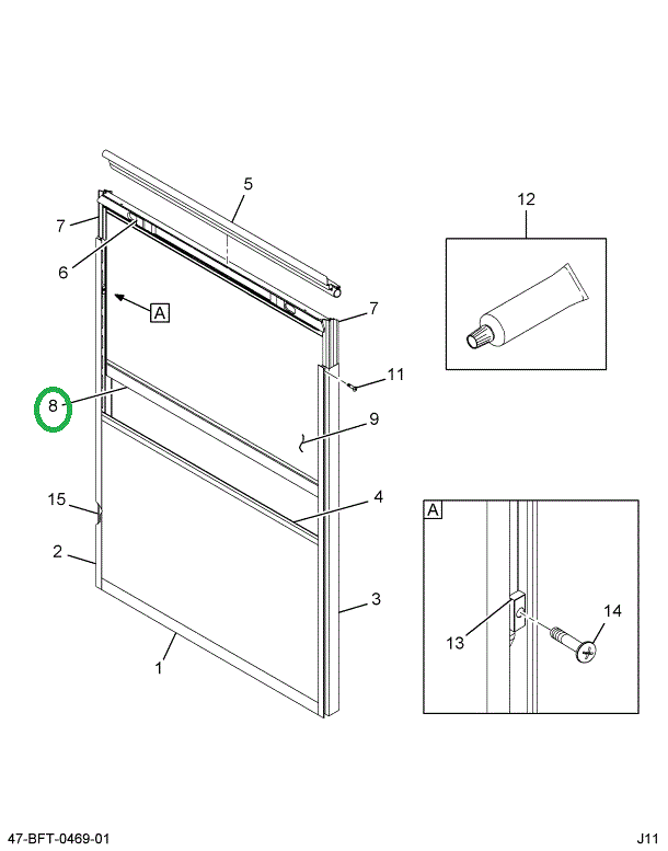 2234035C3 EXTRUSION  ALUMINUM  WDO SLIDI