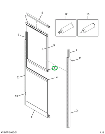 2234041C3 Extrusion, Aluminum Window Sli