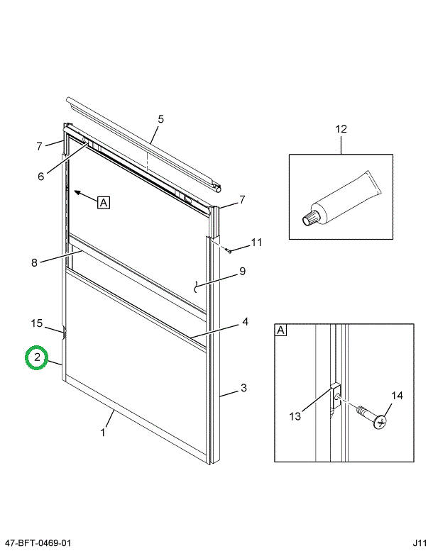 2234060C1 EXTRUSION  ALUMINUM  WDO FIXED
