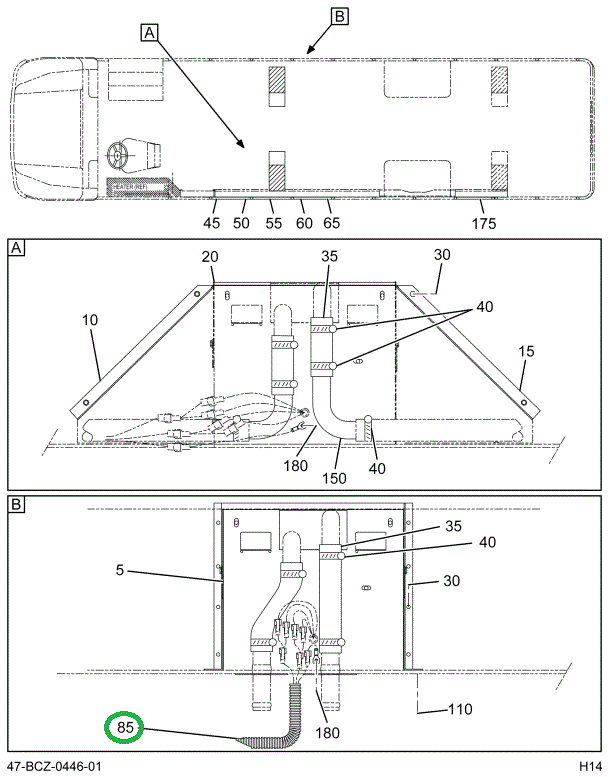 2235376C91 Harness, Aux Heater, 1st/2nd P