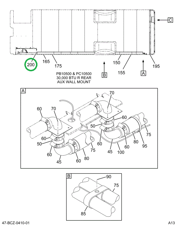 2235446C91 Harness L Auxiliary Heater Rea