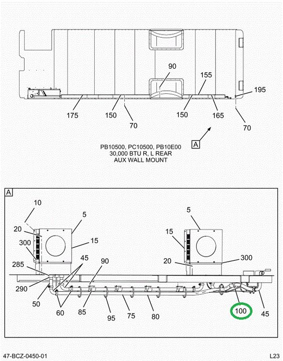 2235517C91 Harness R Auxiliary Heater, Re