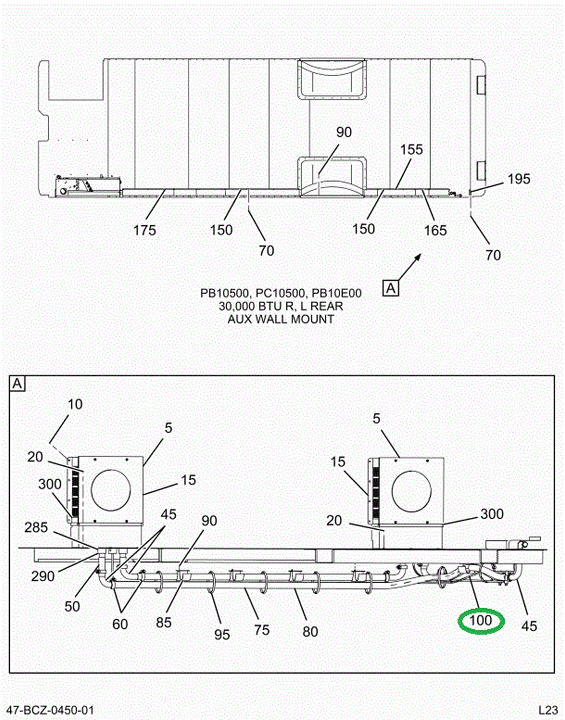 2235520C91 Harness R Auxiliary Heater, Re