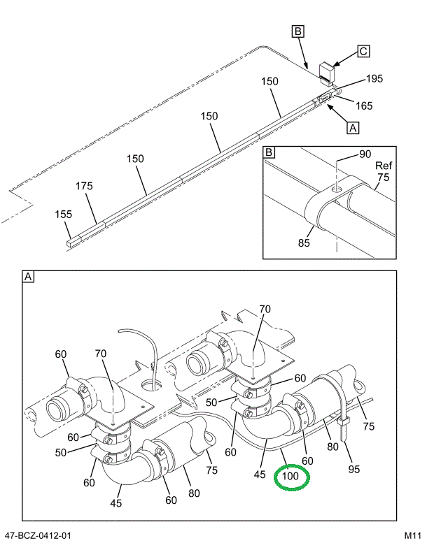 2235532C91 Harness R Auxiliary Heater Rea