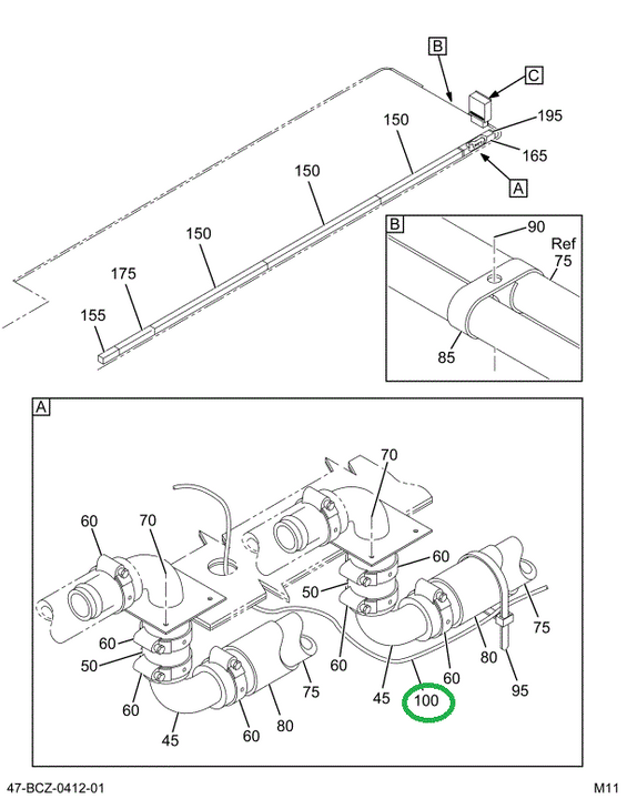 2235532C91 Harness R Auxiliary Heater Rea