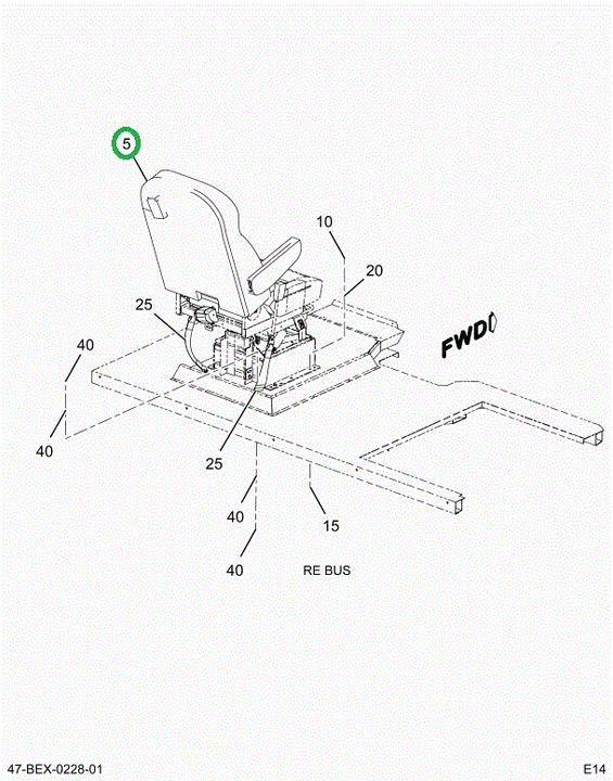 2235784C92 Seat Driver Nat Air 42 Vnl Gn