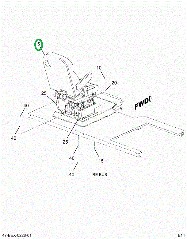 2235785C92 Seat Driver Nat Air 42 Vnl Bl