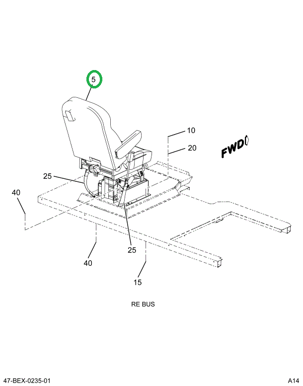 2235826C92 Seat, Driver Natl Air 42 Pvl G