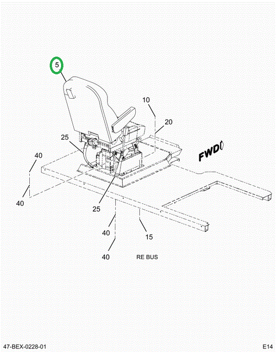2235845C91 Seat Driver Nat Air 42 Pvl Bl