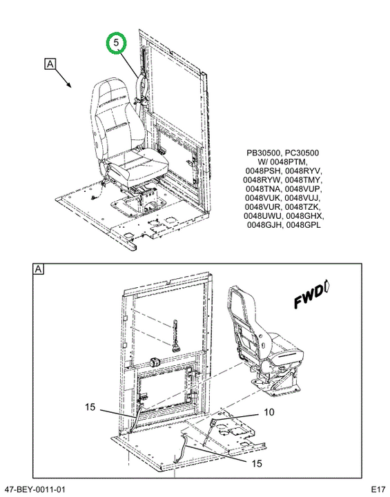 2236824C1 BELT  OR DRVR SEAT INC 3PT SUS