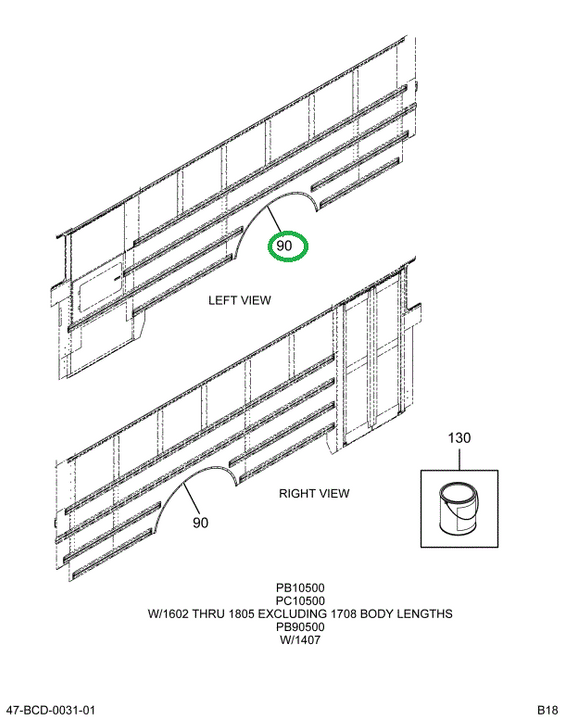 2237336C1 PANEL TRIM REAR WHL FLAT FLR