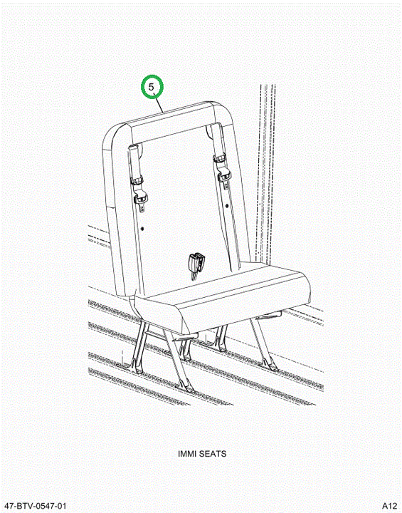 2238585C91 Seat, Left Hand, 30 Gen4 3pt 4