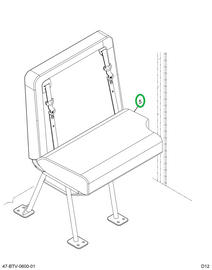 2238631C91 Seat, Automatic Flip, L 36 Gen