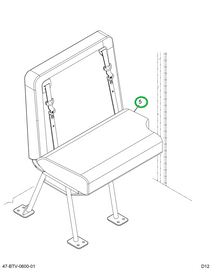 2238635C91 Seat, Automatic Flip, L 36 Gen