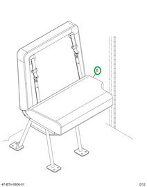 2238637C91 Seat, Automatic Flip, L 36 Gen