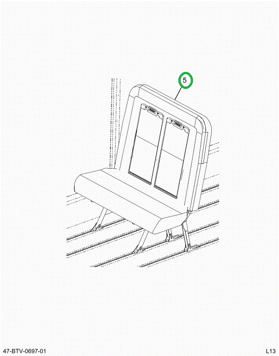 2238695C91 Seat, Rh, 39 Gen4 42pvl Bl 6l