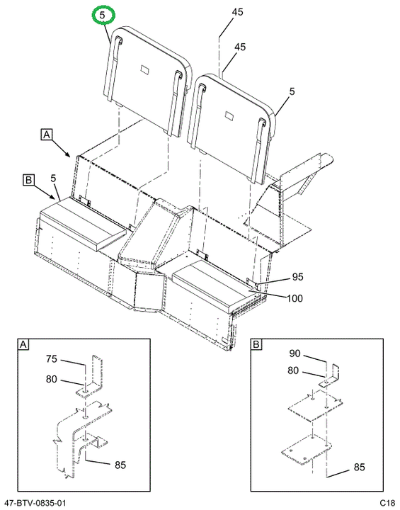 2238729C93 Seat, 39 Gen4 3pt 42vnl Bl Dav