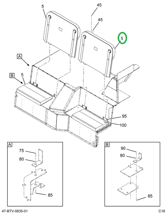 2238732C93 Seat, 39 Gen4 3pt 42vnl Gy Dav