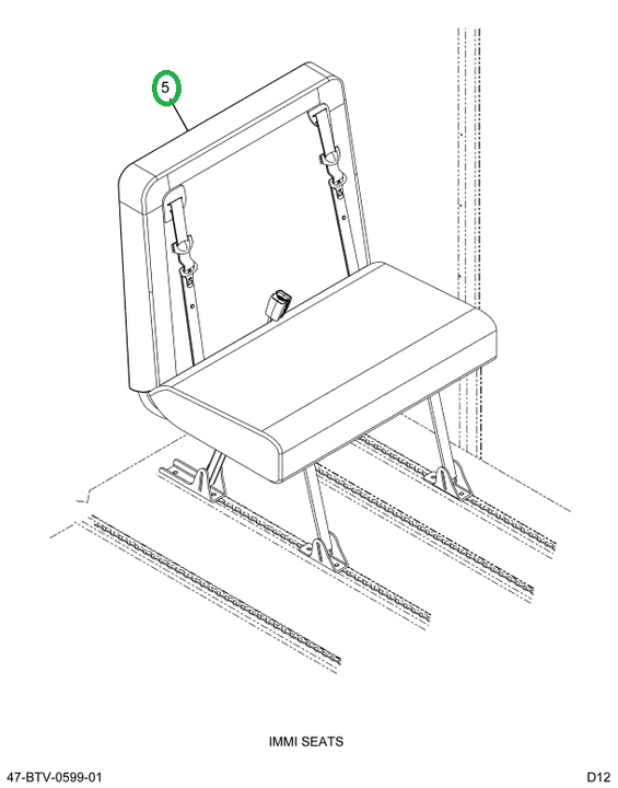 2238773C91 Seat, Left Hand, 36 Gen4 3pt 4