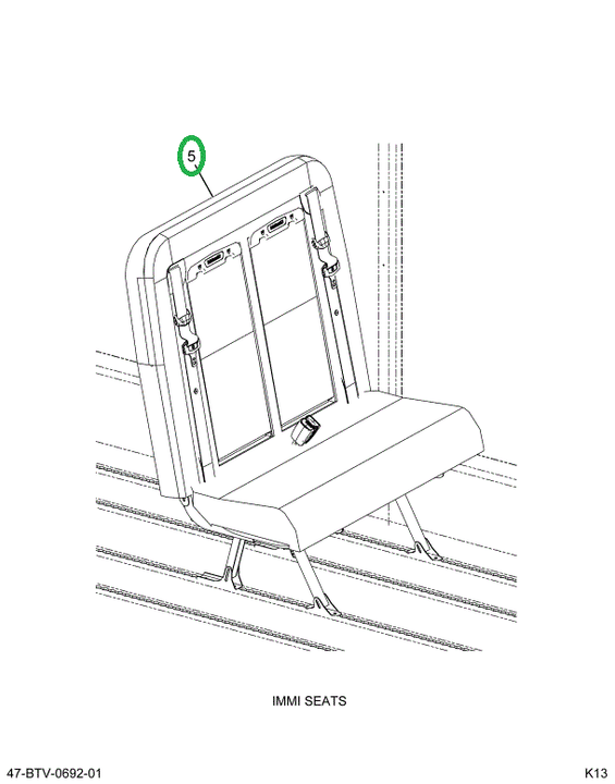 2238795C91 Seat, Left Hand, 36 Gen4 3pt 4