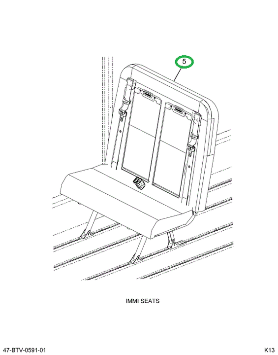 2238800C91 Seat, Rh, 36 Gen4 3pt 42pvl G
