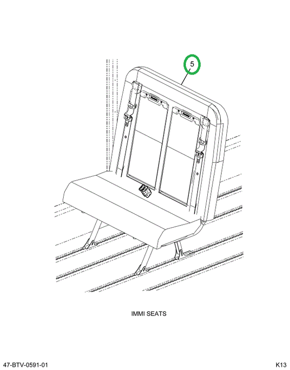 2238806C91 Seat, Rh, 36 Gen4 3pt 42pvl Bn