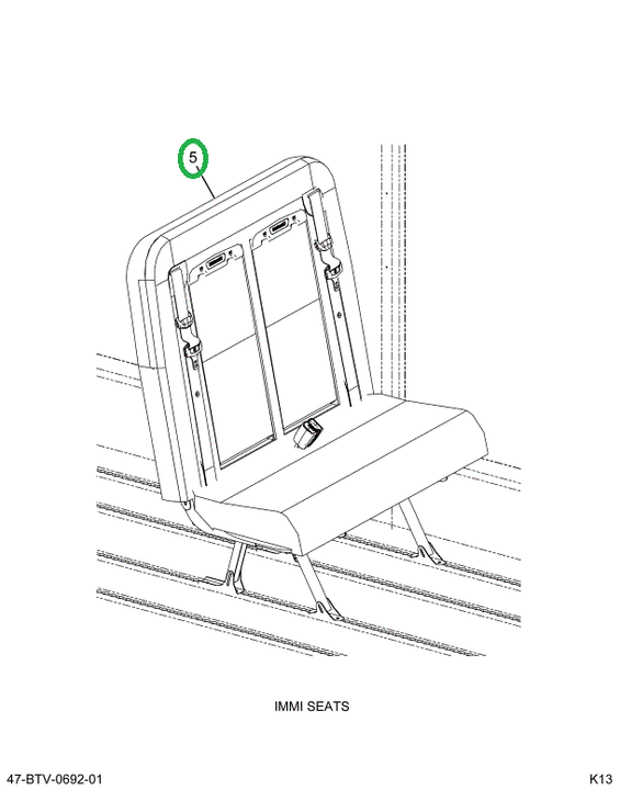2238815C91 Seat, Left Hand, 36 Gen4 3pt 4