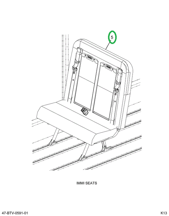 2238818C91 Seat, Right Hand, 36 Gen4 3pt