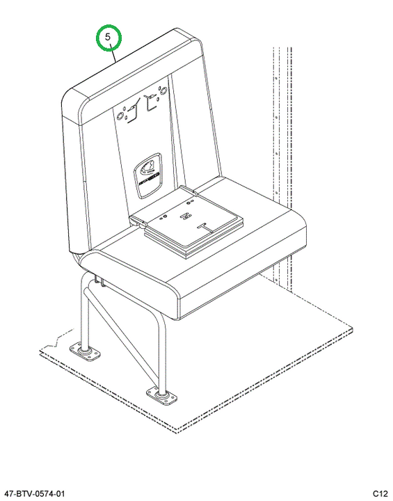 2239578C92 Seat, Left Hand, Cr 30 2leg Wa