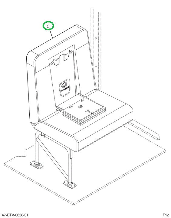 2239586C92 Seat, Left Hand, Cr 30 2leg Wa