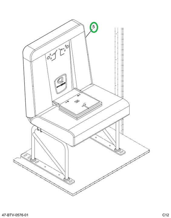2239634C91 Seat, Left Hand, Cr 30 4leg Tr